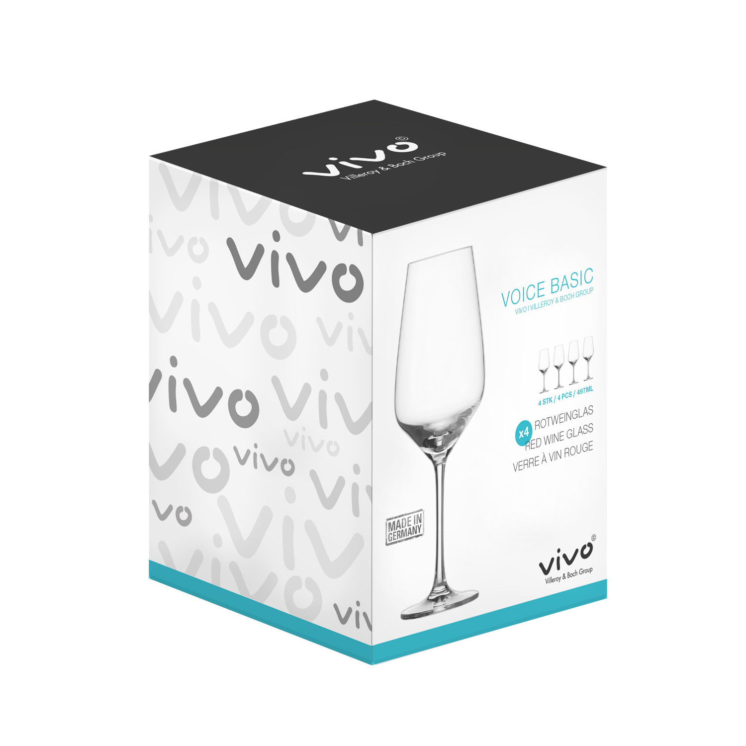 olifant Getalenteerd AIDS VIVO by Villeroy & Boch Red Wine glass 497ml - 4 Piece Set • Voisins  Department Store