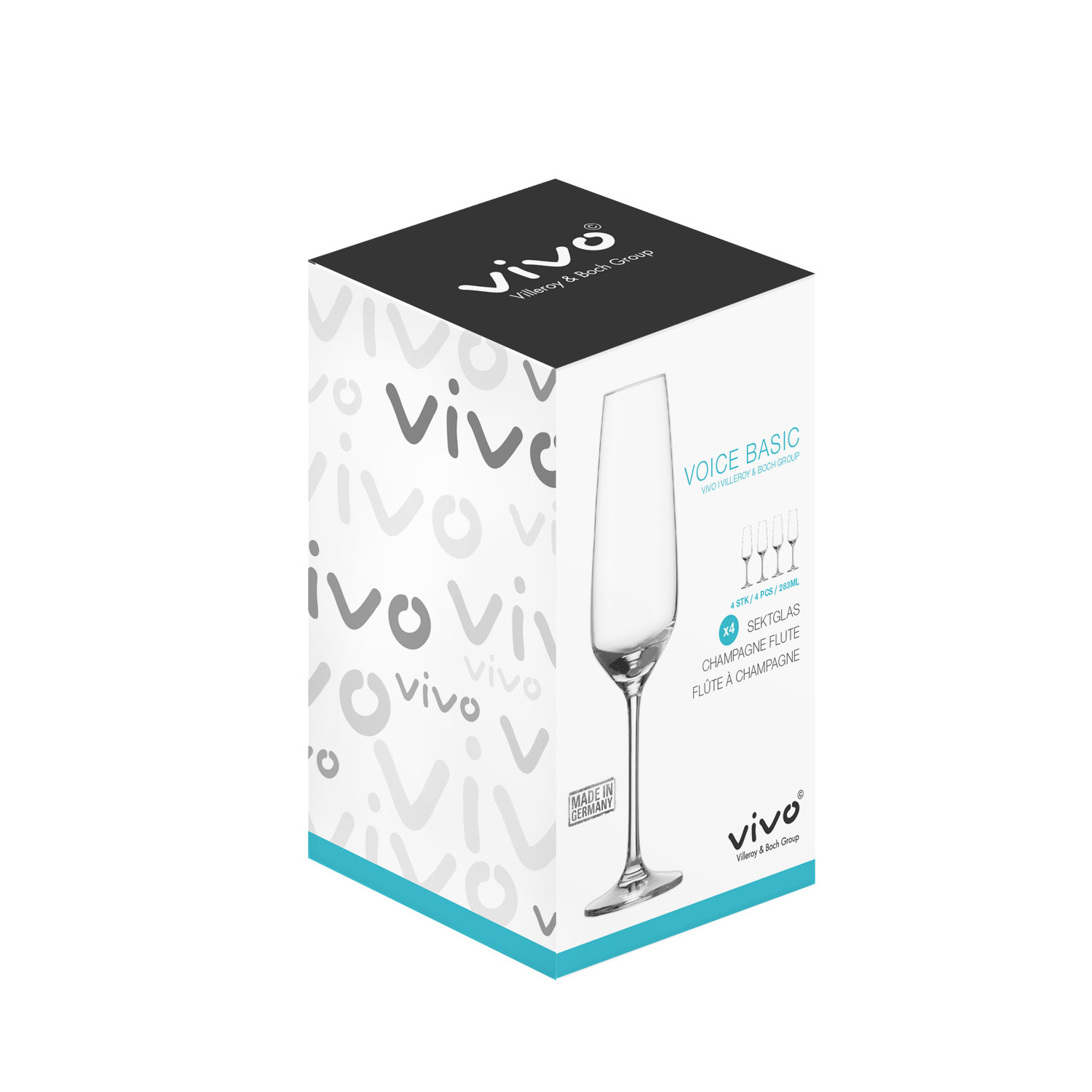 VIVO by Villeroy & Boch Champagne flute 283ml - 4 Piece Set