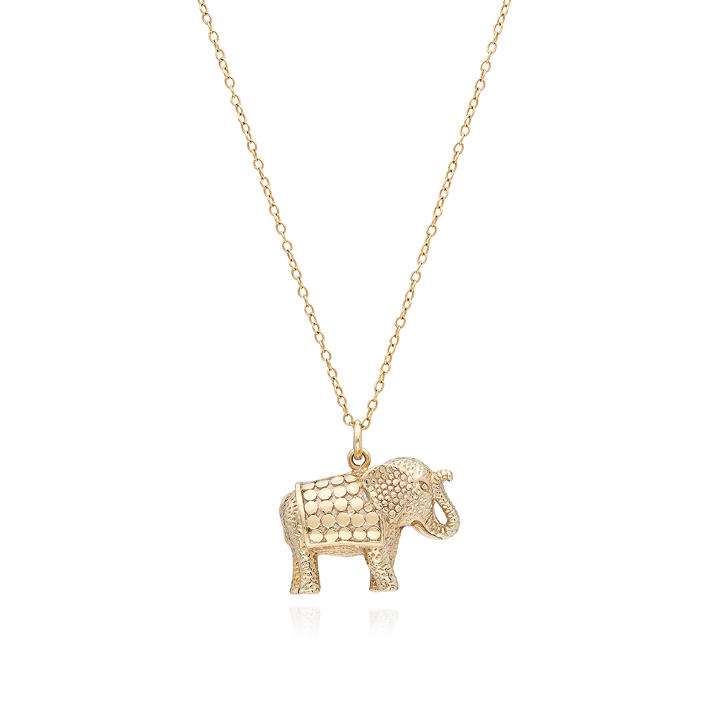 Anna Beck CLASSIC ELEPHANT CHARM NECKLACE - GOLD