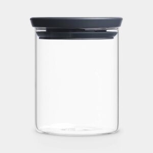 Brabantia STACKABLE GLASS JAR 0.6 LITRE - DARK GREY