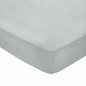 Bedeck of Belfast 300 Thread Count Egyptian Cotton Fitted Sheet Silver - Double