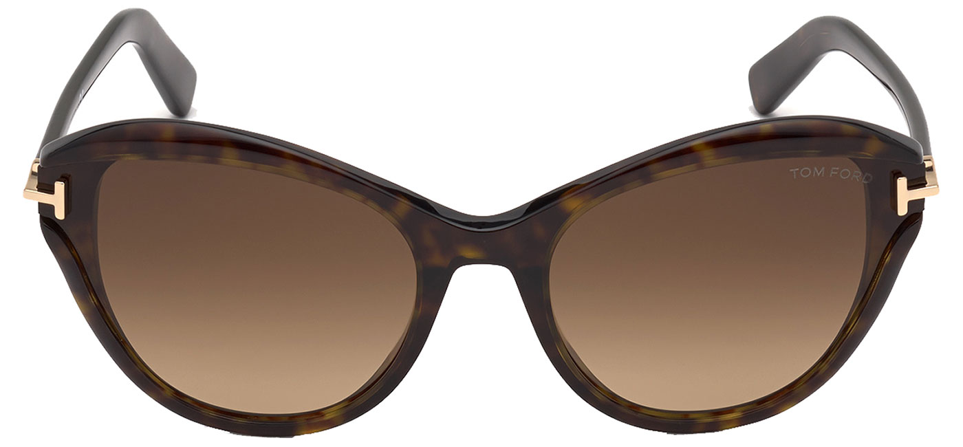 TOM FORD Sunglasses Leigh FT0850 52F Dark Havana Gradient Brown