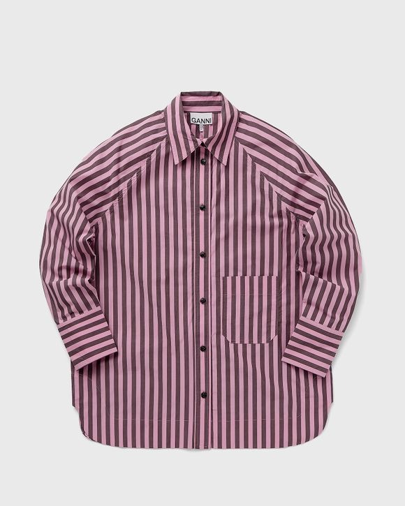 GANNI Striped organic cotton-jersey T-shirt
